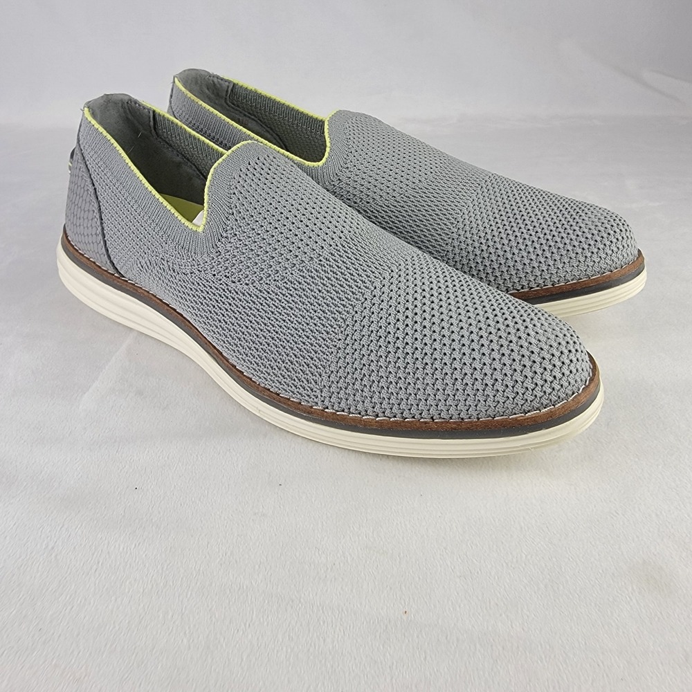 Cole Haan Grand OS Mens Grey Knit Slip On Loafers Cloudfeel Size 11B Grey Yellow